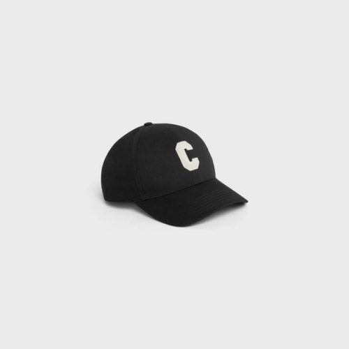 셀린느 이니셜 C 볼캡 모자 블랙